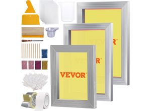 0840281570379 - Vevor Siebdruck Kit 3 Stk Aluminium Siebdruck Rahmen 6x10 8x12 10x14 Zoll 110 Mesh 5 Glitter & Siebdruck Rakel & Folien für T-shirts diy Druck