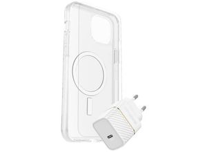 0840304734313 - Otterbox KIT EU Hülle + Schutzglas + Ladegerät Set Apple iPhone 15 Plus Transparent Weiß MagSafe kompatibel