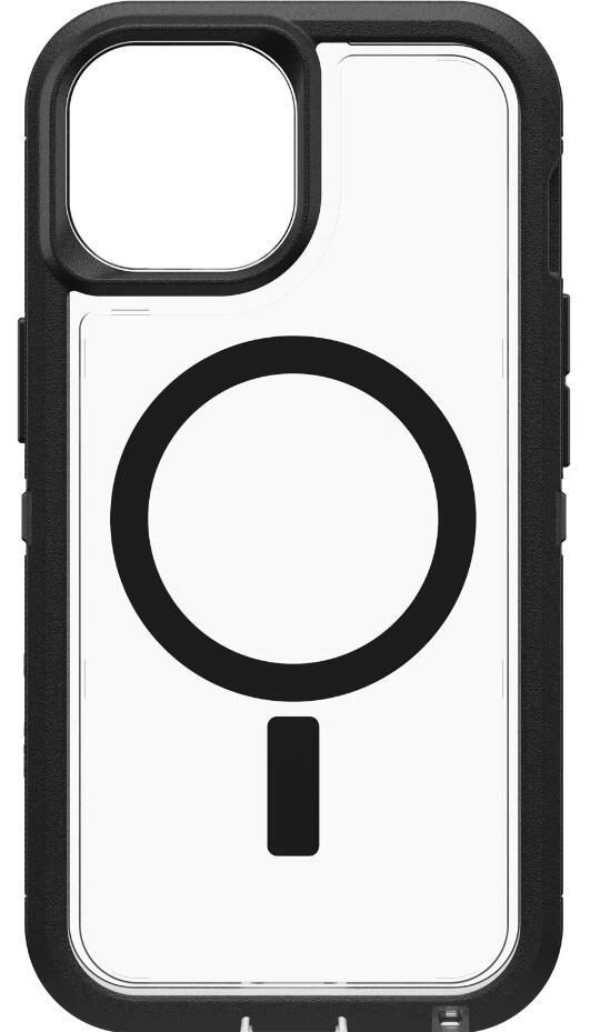 0840304736348 - Otterbox Defender XT Backcover Apple iPhone 15 Pro Transparent Schwarz MagSafe kompatibel