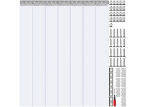 0840349912431 - Vevor - pvc Streifenvorhang 107x2134cm Lamelle Lamellenvorhang Transparent Weich-PVC+DOTP Meterware 2mm Stärke Streifenvorhang Stallvorhang inkl