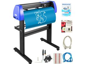 0840349945163 - Schneideplotter 870 mm Folienplotter Plotter Vinyl Schneideplotter mit Sign Master Plotter Folienschneider Schwarz und Blau - Vevor