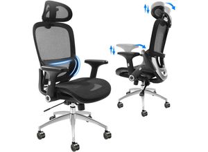 0840349963860 - Bürostuhl Ergonomisch Schreibtischstuhl mit Verstellbarer Kopfstütze 80 mm mit Armlehnen Lendenwirbelstütze Drehstuhl Wippfunktion Chefsessel aus 0840349963860 - Bürostuhl Ergonomisch Schreibtischstuhl mit Verstellbarer Kopfstütze 80 mm mit Armlehnen Lendenwirbelstütze Drehstuhl Wippfunktion Chefsessel aus