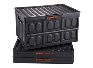 0840349997797 - Vevor - 3er-Set 45L Profi Klappbox aus pp Transportbox mit Deckel Faltbarer Aufbewahrungsbox mit Handgriff Stapelbare Kisten Storage Box Faltboxen