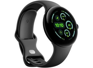 0840353907058 - Smartwatch GOOGLE Pixel Watch 3 45mm WIFI Smartwatches schwarz (obsidian)