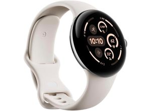 0840353907072 - Smartwatch GOOGLE Pixel Watch 3 45mm WIFI Smartwatches weiß (porcelain silber)