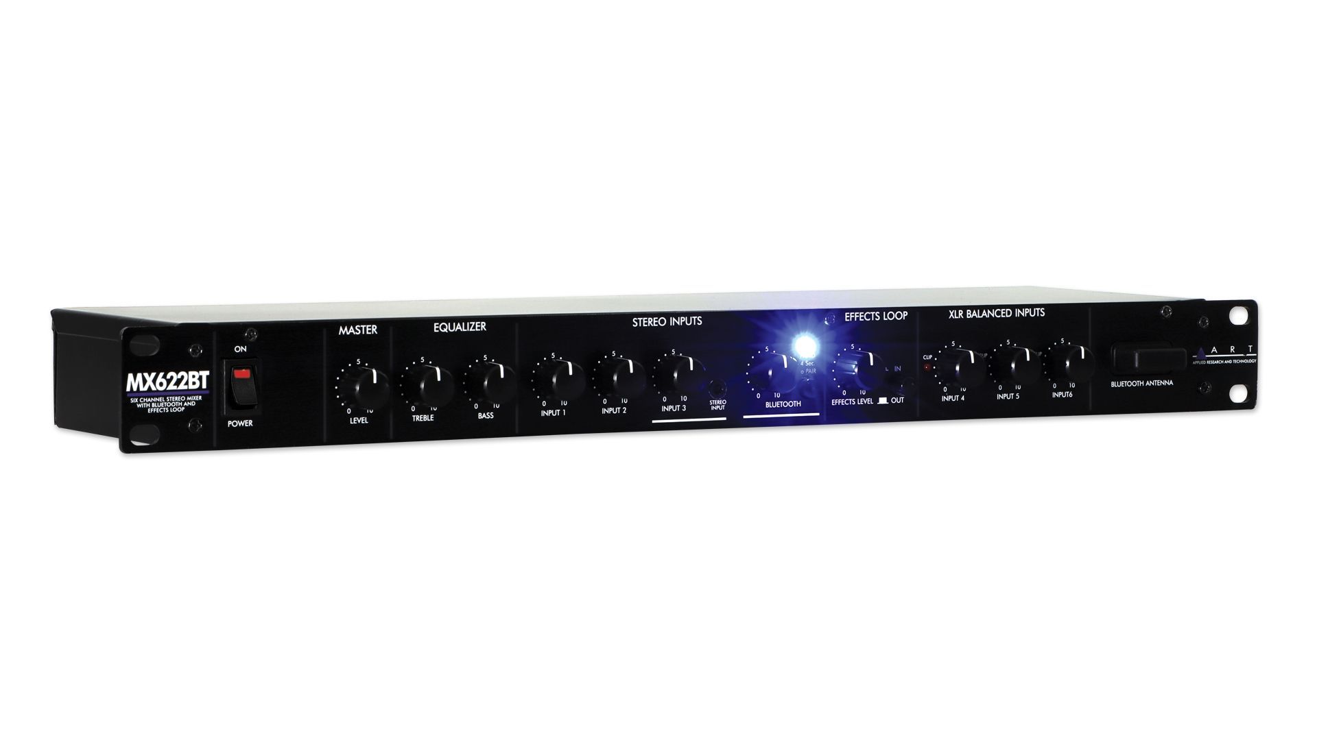 0840402049104 - MX622BT Mixer mit Bluetooth 19 1 HE 3 Mikrofoneingänge 3 Stereoinputs