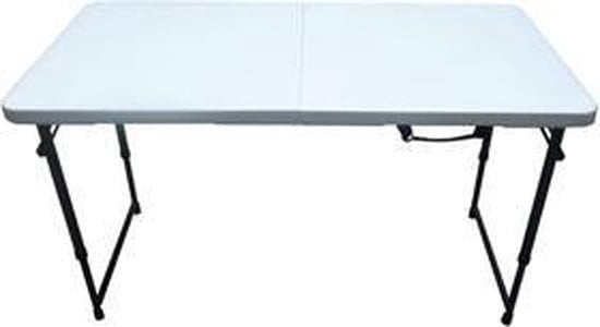 0841101002520 - - Buffettisch 122cm - höhenverstellbar - klappbar wie ein Koffer - weiß 0841101002520 - - Buffettisch 122cm - höhenverstellbar - klappbar wie ein Koffer - weiß