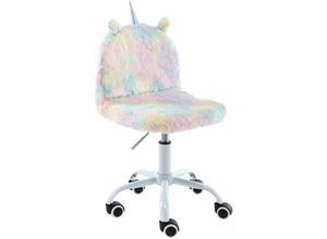 0841793140159 - Wahson Office Chairs - Kinderdrehstuhl Schreibtischstuhl Bunte Kunstpelz Weiche Jugenddrehstuhl Höhenverstellbarer Computer Stuhl Bunte