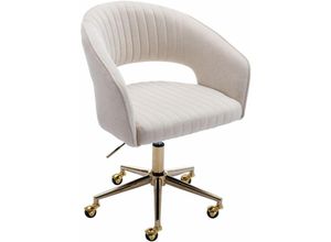 0841793143365 - Wahson Office Chairs - Bürostuhl ergonomisch aus Chenille Schreibtischstuhl mit Armlehne Drehstuhl mit Rollen für Arbeitszimmer Beige