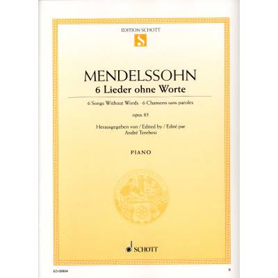 0841886016699 - 6 Lieder ohne Worte op 85