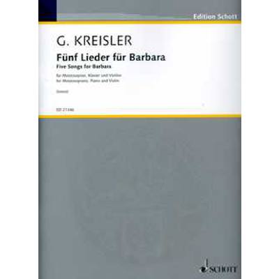 0841886018495 - 5 Lieder für Barbara