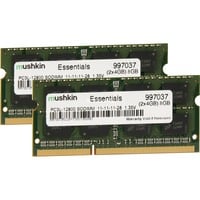 0846651017017 - mushkin Essentials - DDR3L - 8 GB  2 x 4 GB - SO DIMM 204-PIN - 1600 MHz   PC3-12800 - CL11 - 135 V - ungepuffert - nicht-ECC (997037)