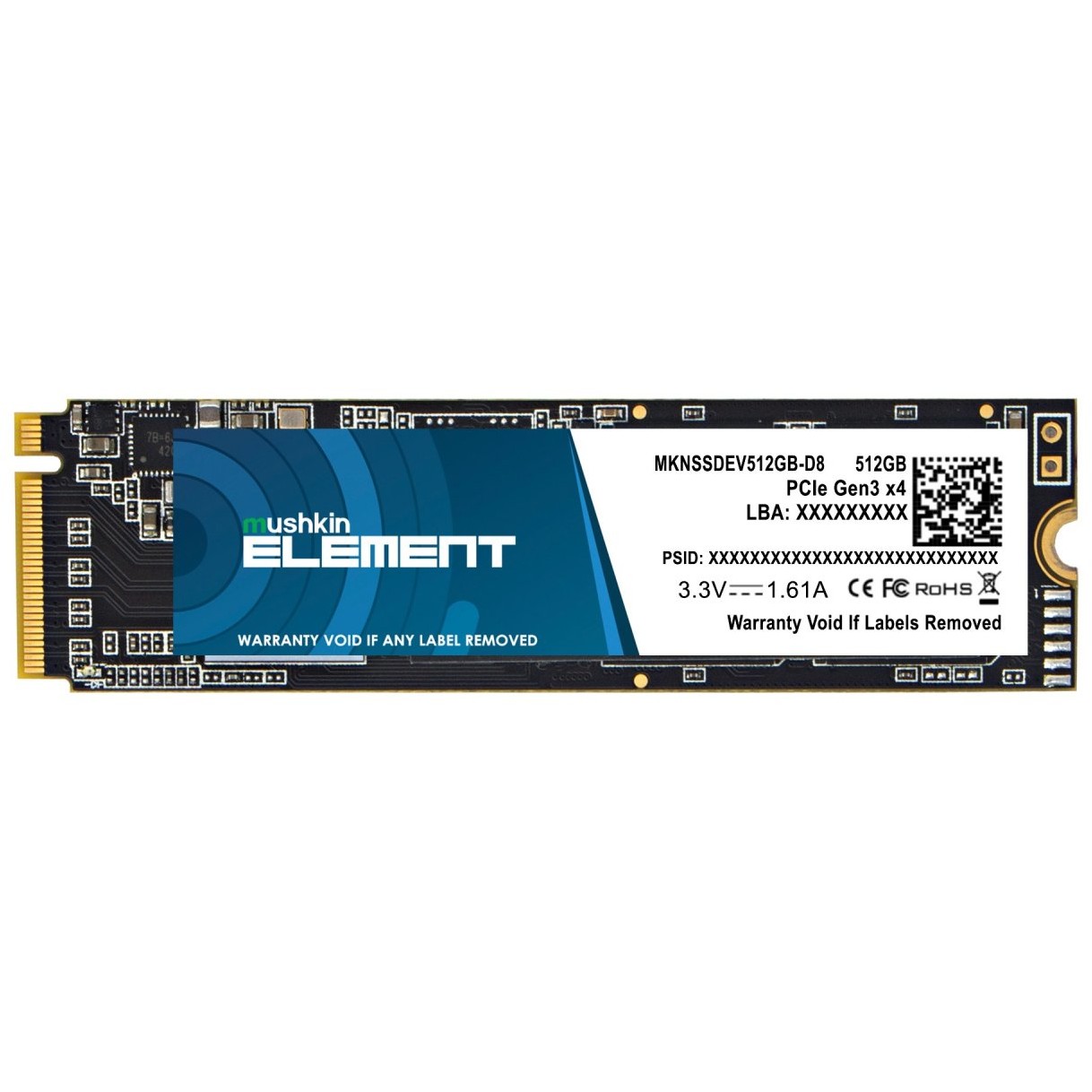 0846651034267 - Mushkin ELEMENT - SSD - 512 GB - intern - M2 2280 - PCIe 30 x4 (NVMe)