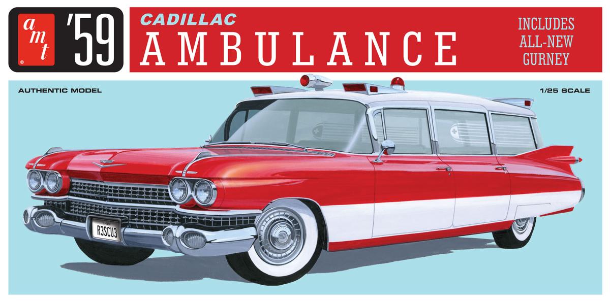 0849398061169 - 1959er Cadillac Ambulance w Gurney