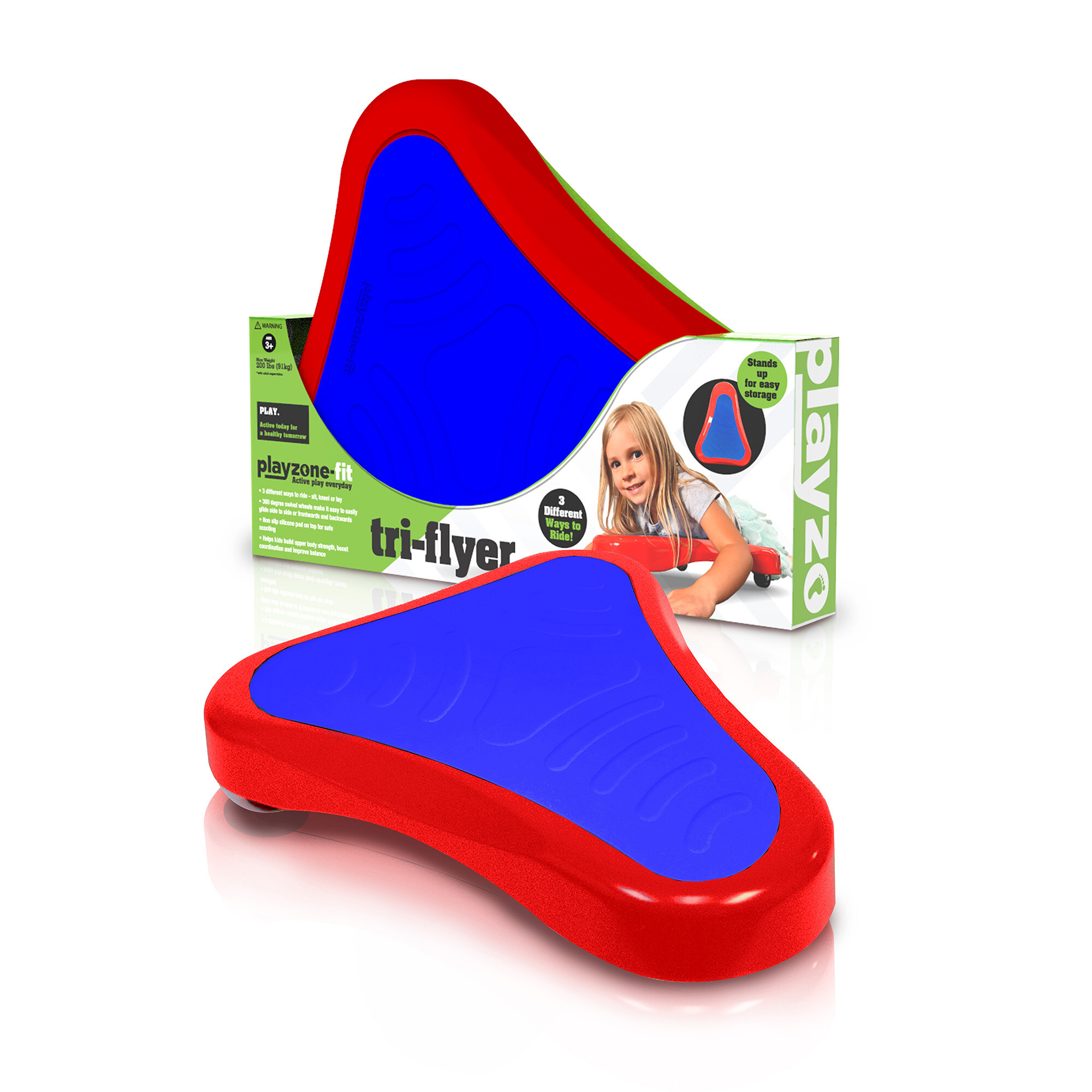 0850021341138 - Rollbrett-Spielzeug für den Außenbereich Playzone-Fit Tri-Flyer