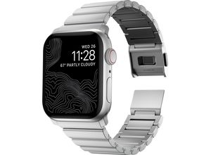 0856500013282 - NOMAD Smartwatch-Armband Strap Aluminum 42 44 45 49mm Uhrenarmbänder silberfarben Ersatzarmbänder