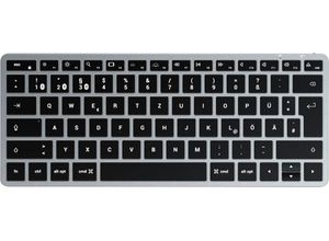 0879961009694 - SATECHI Tastatur Slim X1 Bluetooth Keyboard-DE (German) Tastaturen grau Bluetooth Tastatur