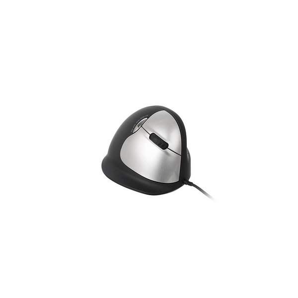 0881314842285 - HE Ergo Vertical Mouse Größe L rechts Maus ergonomisch kabelgebunden schwarz silber 0881314842285 r-go