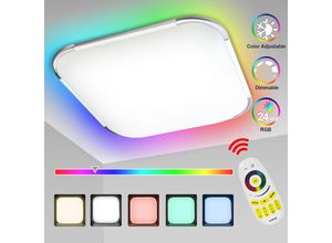 0882473353209 - 24W led Deckenleuchte Lampe Küche Deckenlampe Wannenleuchte rgb Dimmbar - Vingo