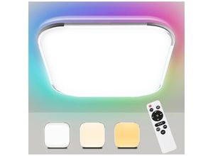 0882473353490 - 24w led Deckenleuchte Lampe Deckenlampe led Panel Büro weiß rgb Dimmbar - Vingo