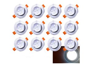 0882473354336 - Led Einbau-Strahler Inkl 12 x 3W led Einbaustrahler 230V Deckenstrahler Schwenkbar Einbauleuchte Kaltweiß Deckeneinbaustrahler Einbauspot - Vingo