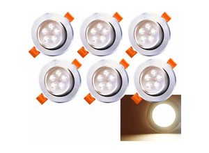 0882473354381 - Wolketon - vingo led Einbaustrahler 6x 5W Warmweiß 3200K led Deckenstrahler Schwenkbar Einbauleuchte 420lm Deckenleuchte 230V Deckenspots Wohnzimmer