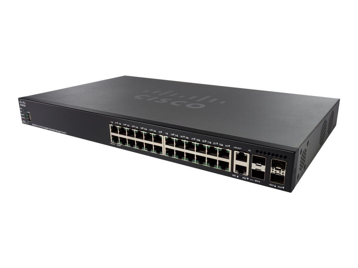 0882658808722 - SG550X-24P 24-Port Gigabit PoE Stackable Managed Switch SG550X-24-K9-EU