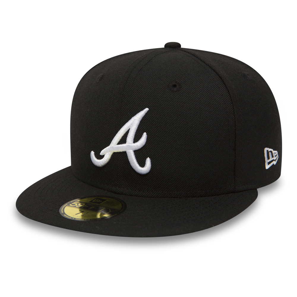 0883233411818 - New Era 59Fiftys Cap - ATLANTA BRAVES - Black-White