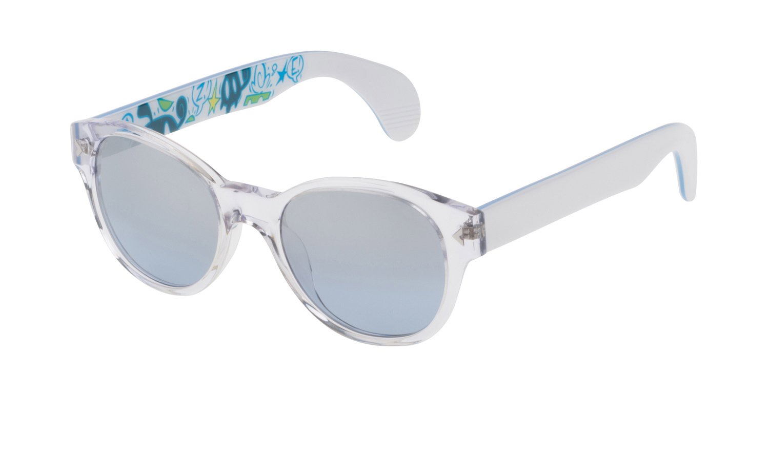 0883663863713 - Unisex SL1913V Macho 885X Gläser SONNENBRILLEN Acetat Transparent Silber Rund Gespiegelt