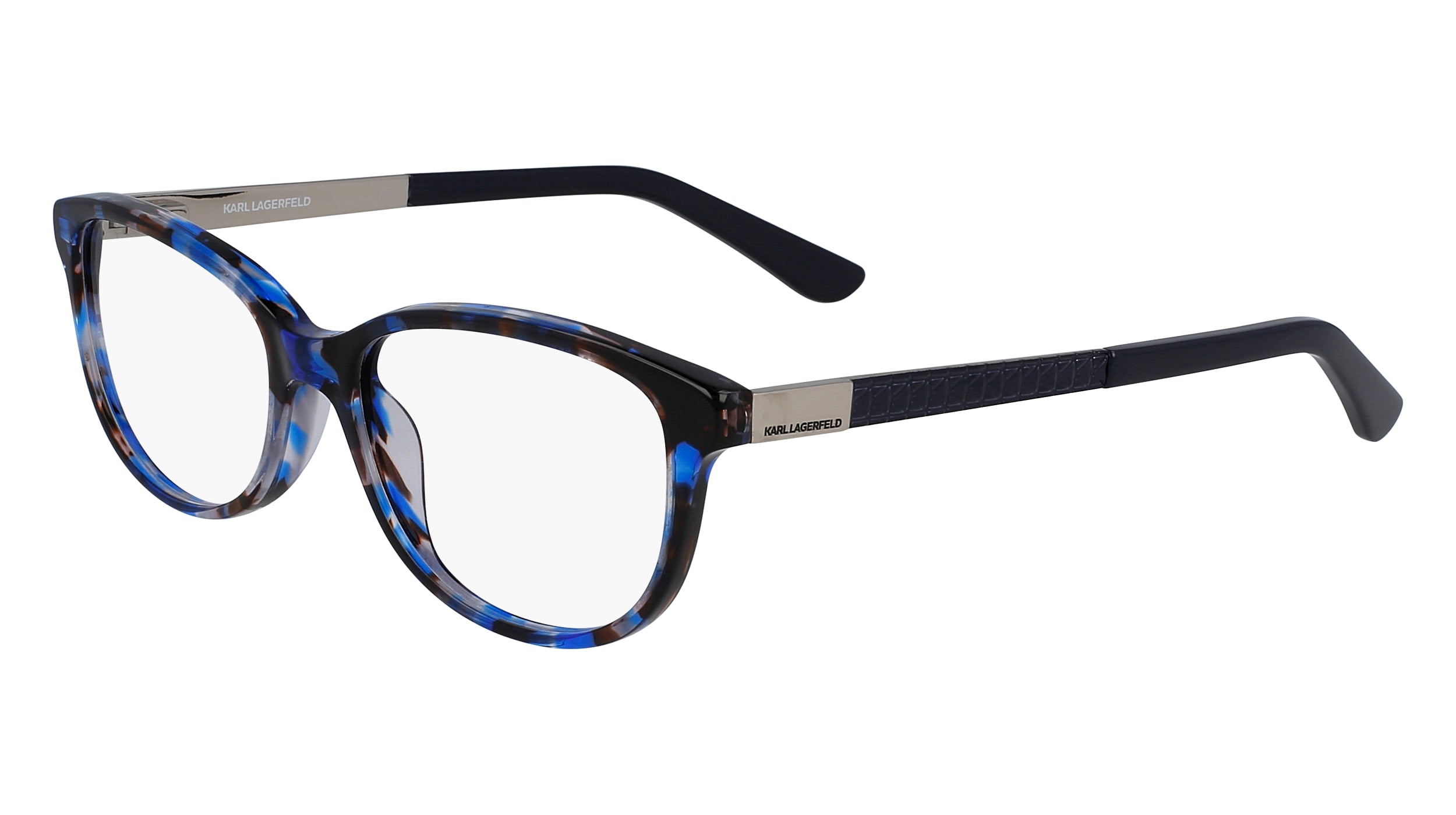 0883900094795 - Damen KL955 143 Optische Fassungen Acetat Havanna Blau  Quadratisch