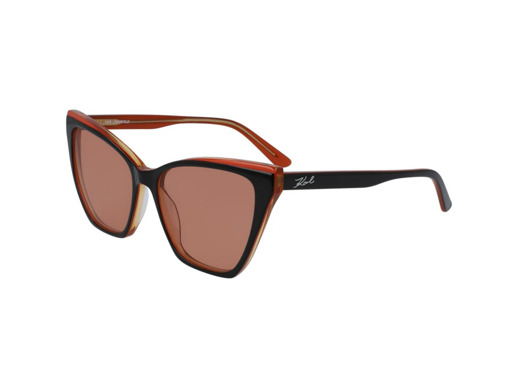 0883900101820 - Damen KL6033S 006 Sonnenbrillen Plastik Schwarz Orange Cat Eye