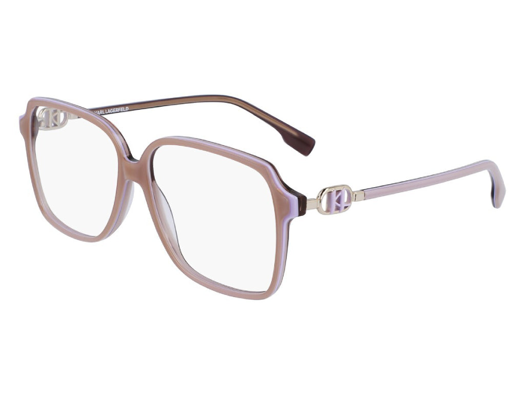0883900105408 - Damen KL6091 238 Optische Fassungen Plastik Beige Lila  Quadratisch