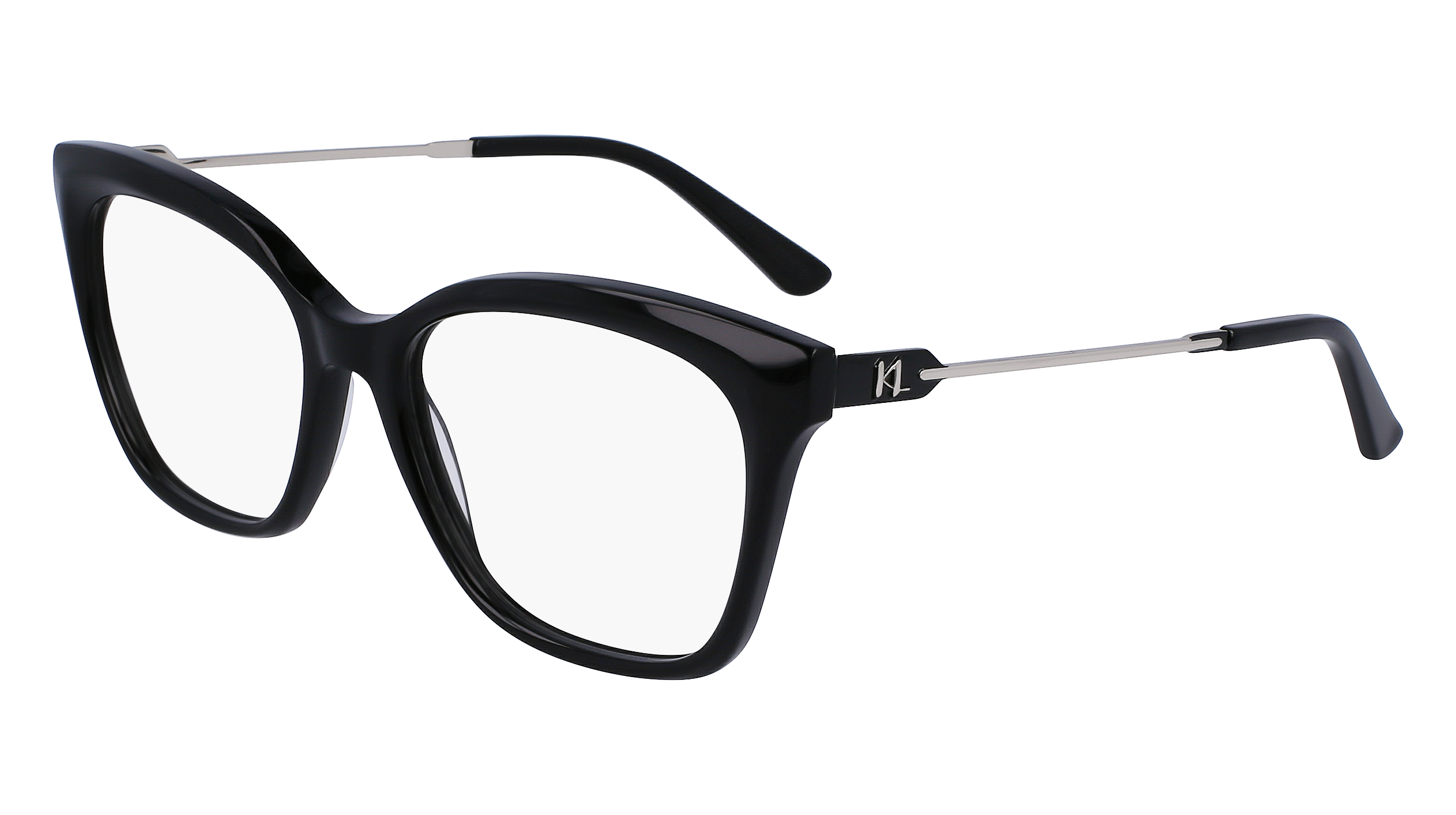 0883900106092 - Damen KL6108 001 Rahmen von BRILLEN Acetat Schwarz  Quadratisch Normal Normal