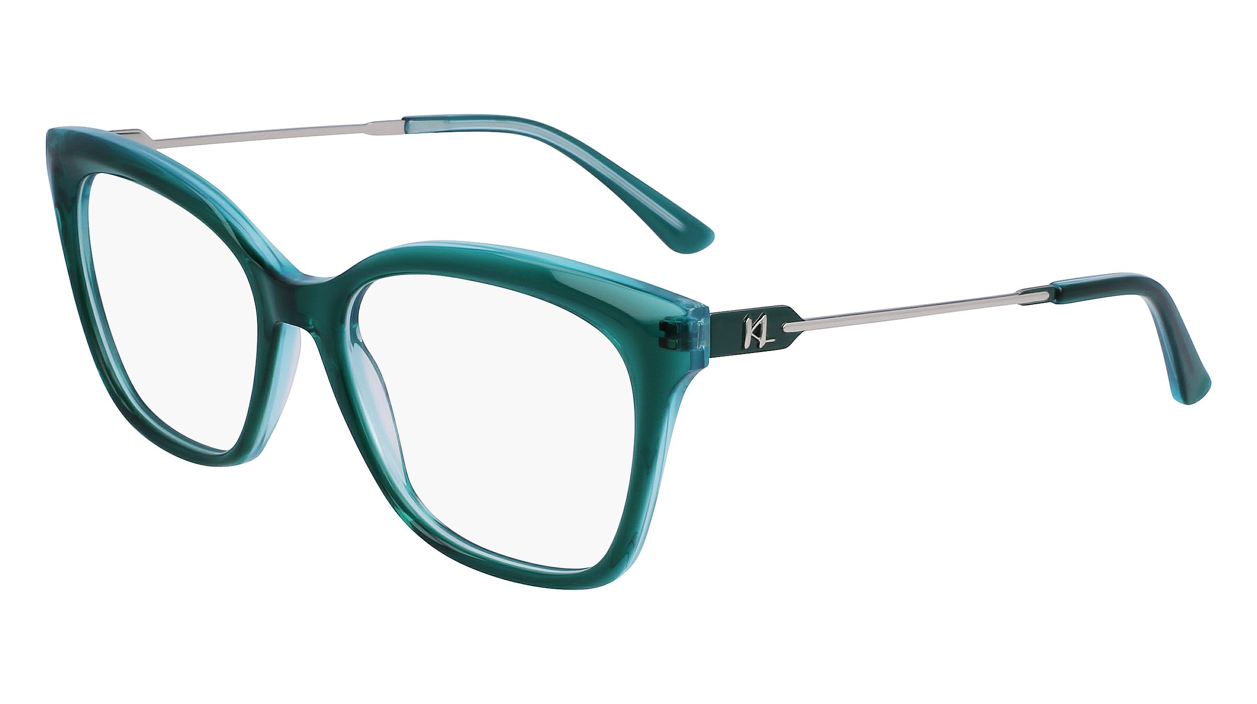 0883900106115 - Damen KL6108 314 Rahmen von BRILLEN Acetat Grün  Quadratisch Normal Normal