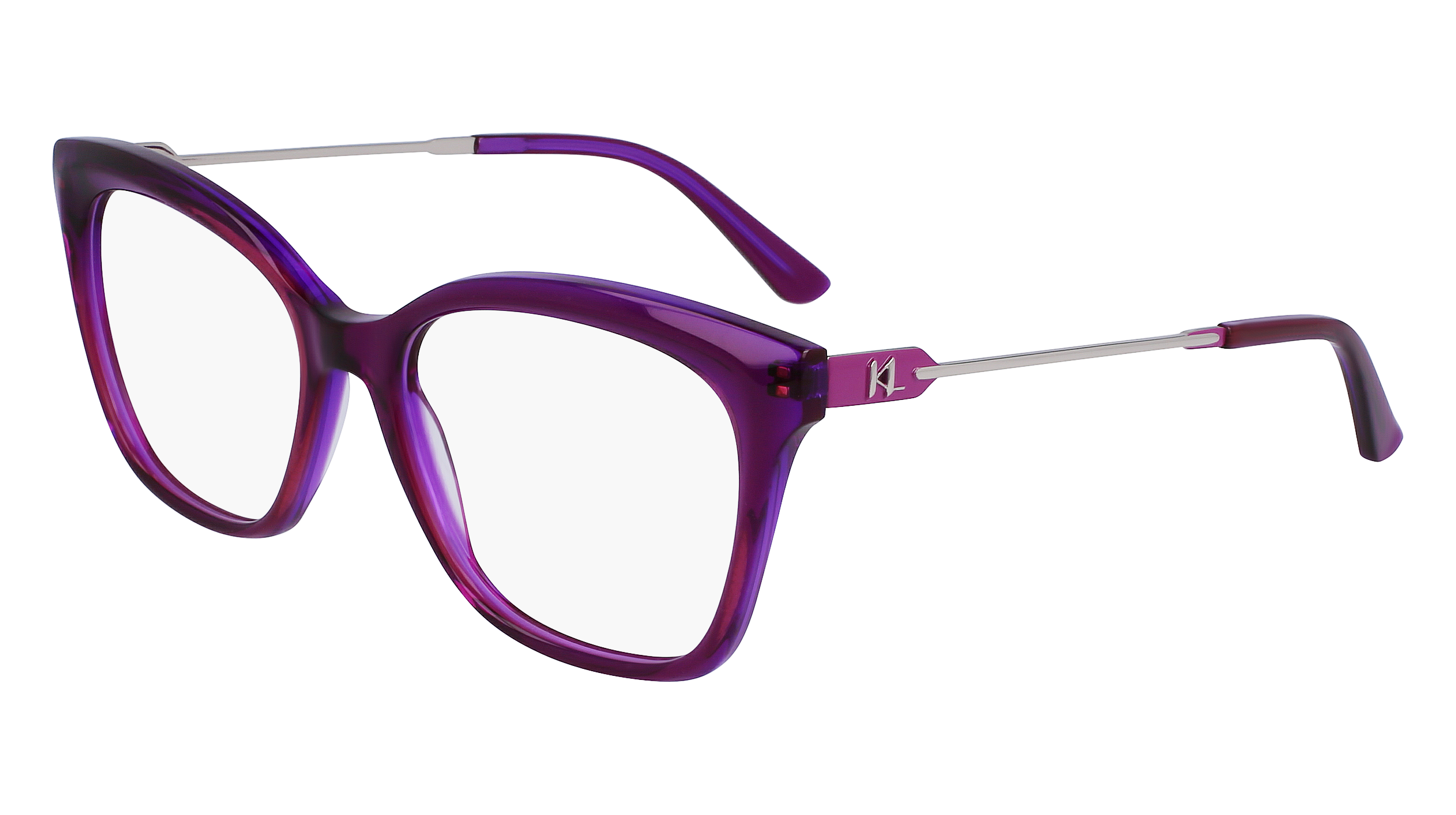 0883900106139 - Damen KL6108 540 Rahmen von BRILLEN Acetat Violett  Quadratisch Normal Normal