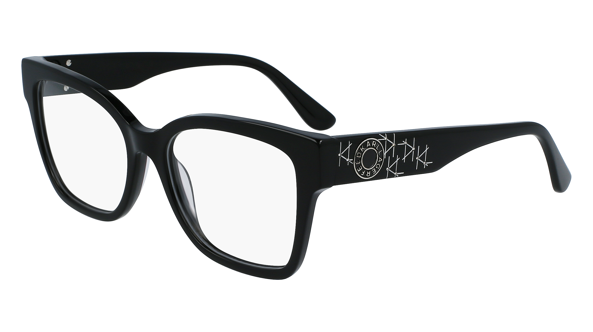 0883900106221 - Damen KL6111R 001 Rahmen von BRILLEN Acetat Schwarz  Quadratisch Normal Normal