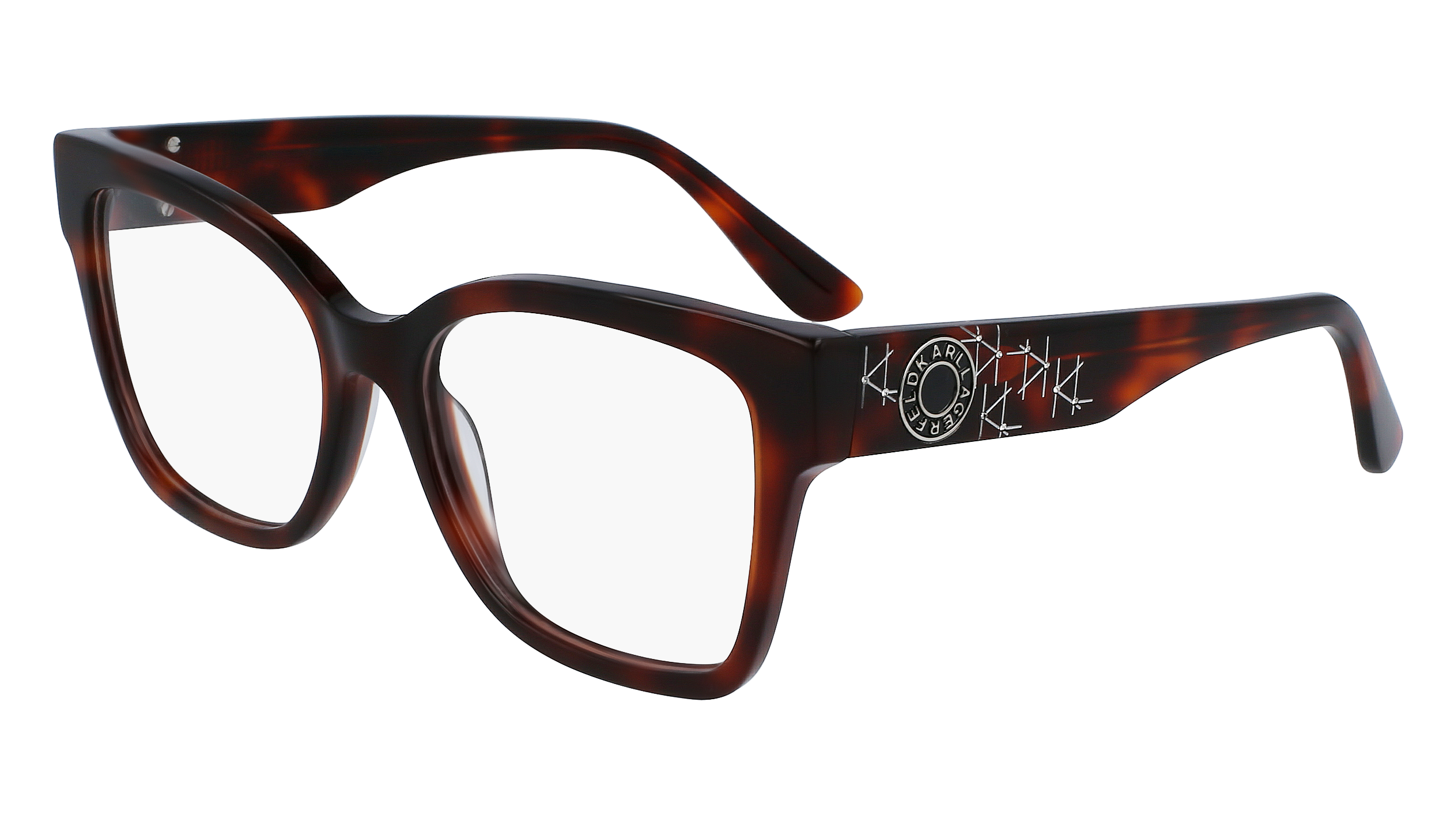 0883900106238 - Damen KL6111R 240 Rahmen von BRILLEN Acetat Havanna  Quadratisch Normal Normal