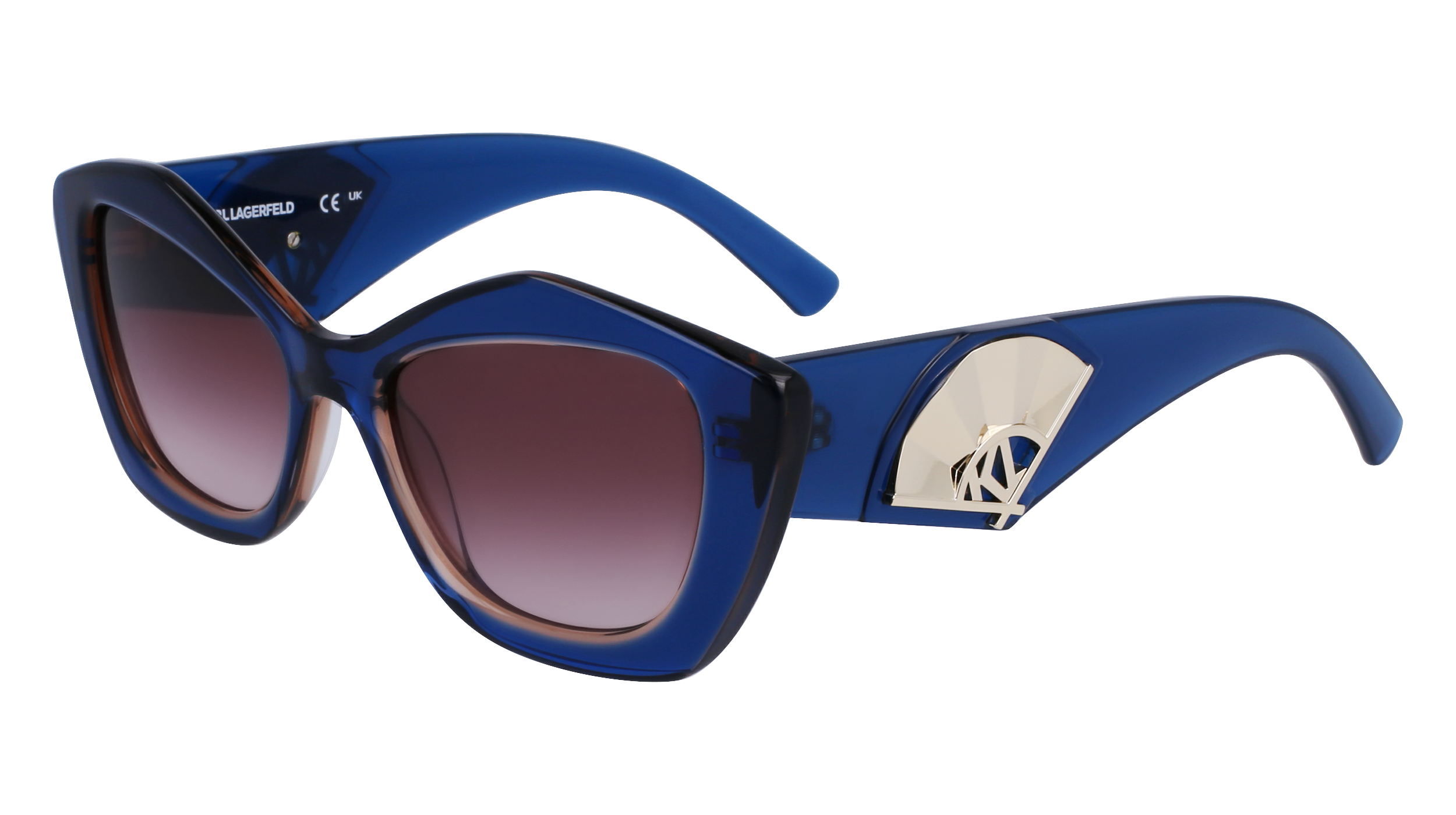 0883900107129 - Frau KL6127S 424 Gläser SONNENBRILLEN Acetat Blau Rose Geometrisch Normal Normal