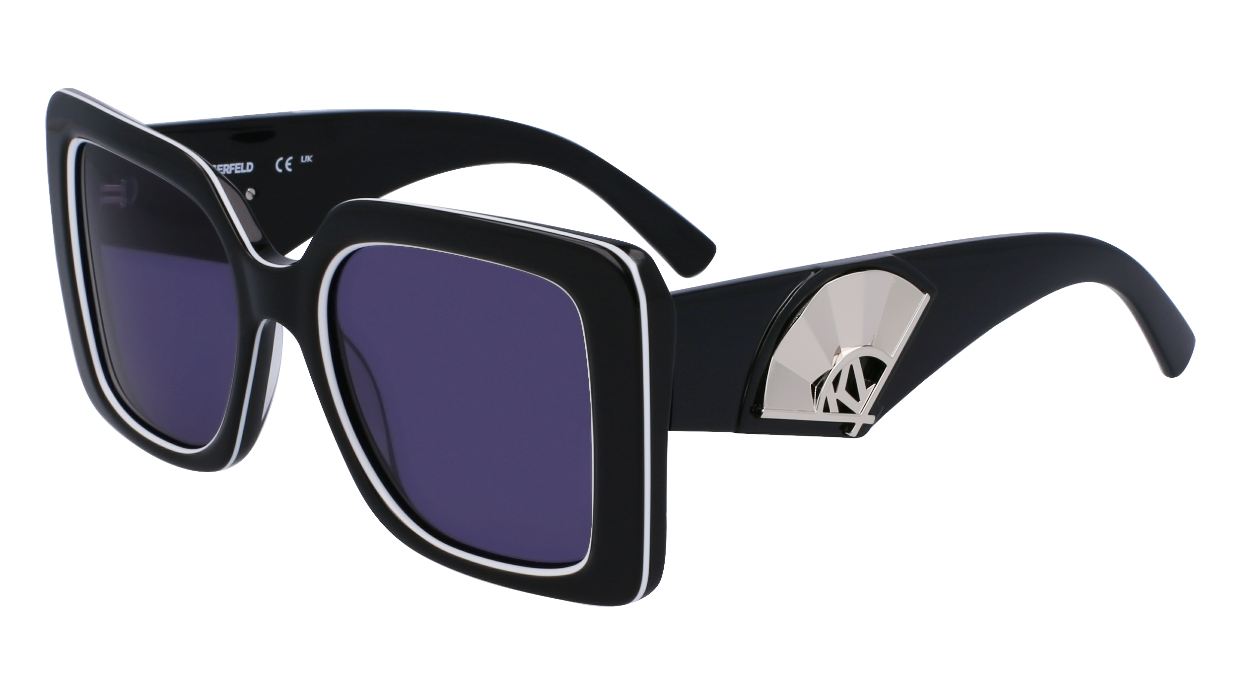 0883900107143 - Damen KL6126S 006 Gläser SONNENBRILLEN Acetat Schwarz Grau Quadratisch Normal Normal