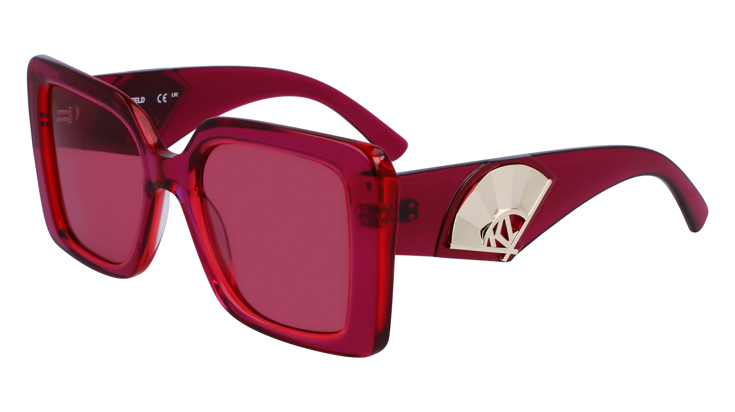 0883900107174 - Damen KL6126S 540 Gläser SONNENBRILLEN Acetat Violett Rosa Quadratisch Normal Normal