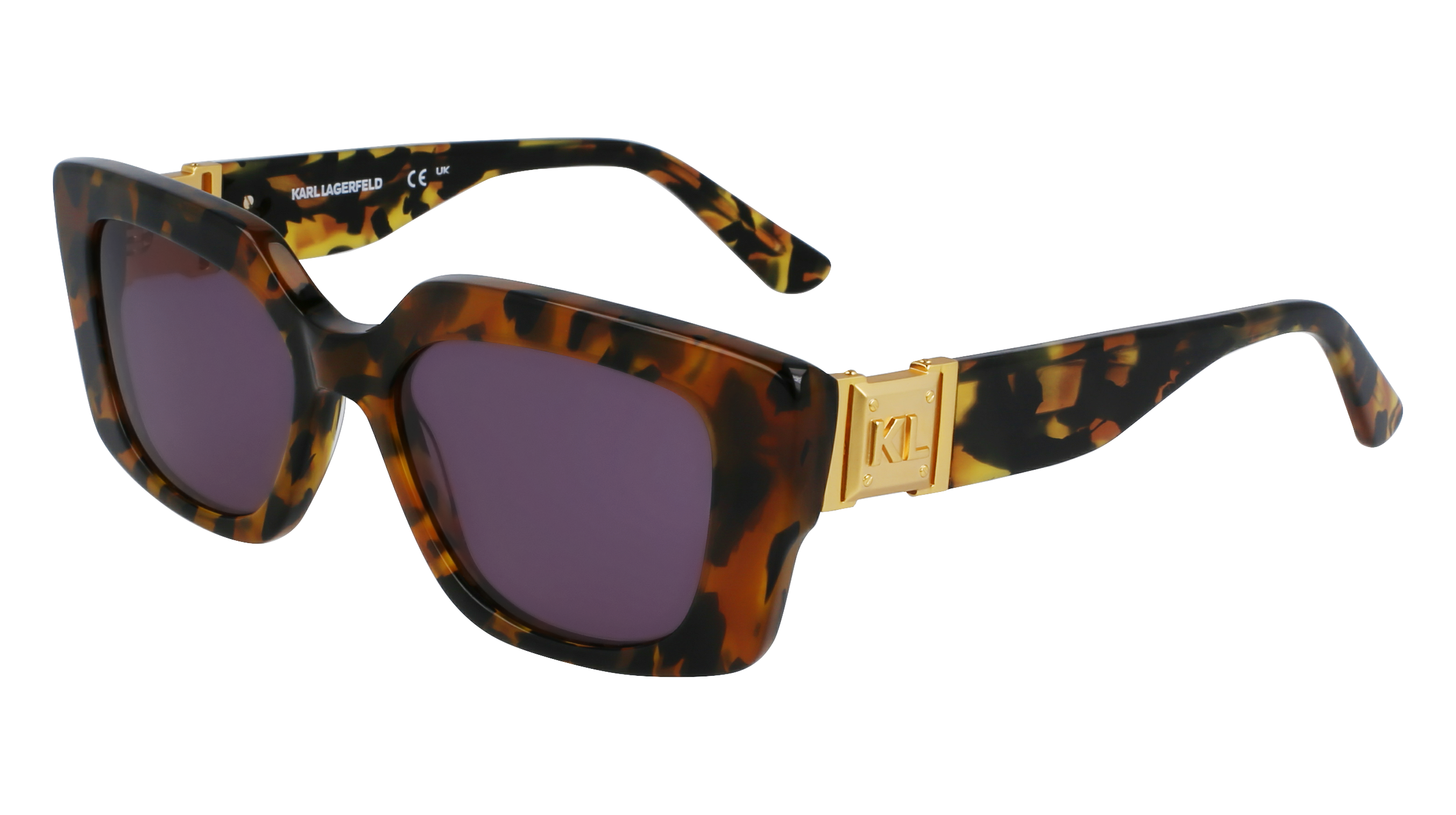 0883900107280 - Damen KL6125S 234 Gläser SONNENBRILLEN Acetat Havanna Grau Quadratisch Normal Normal