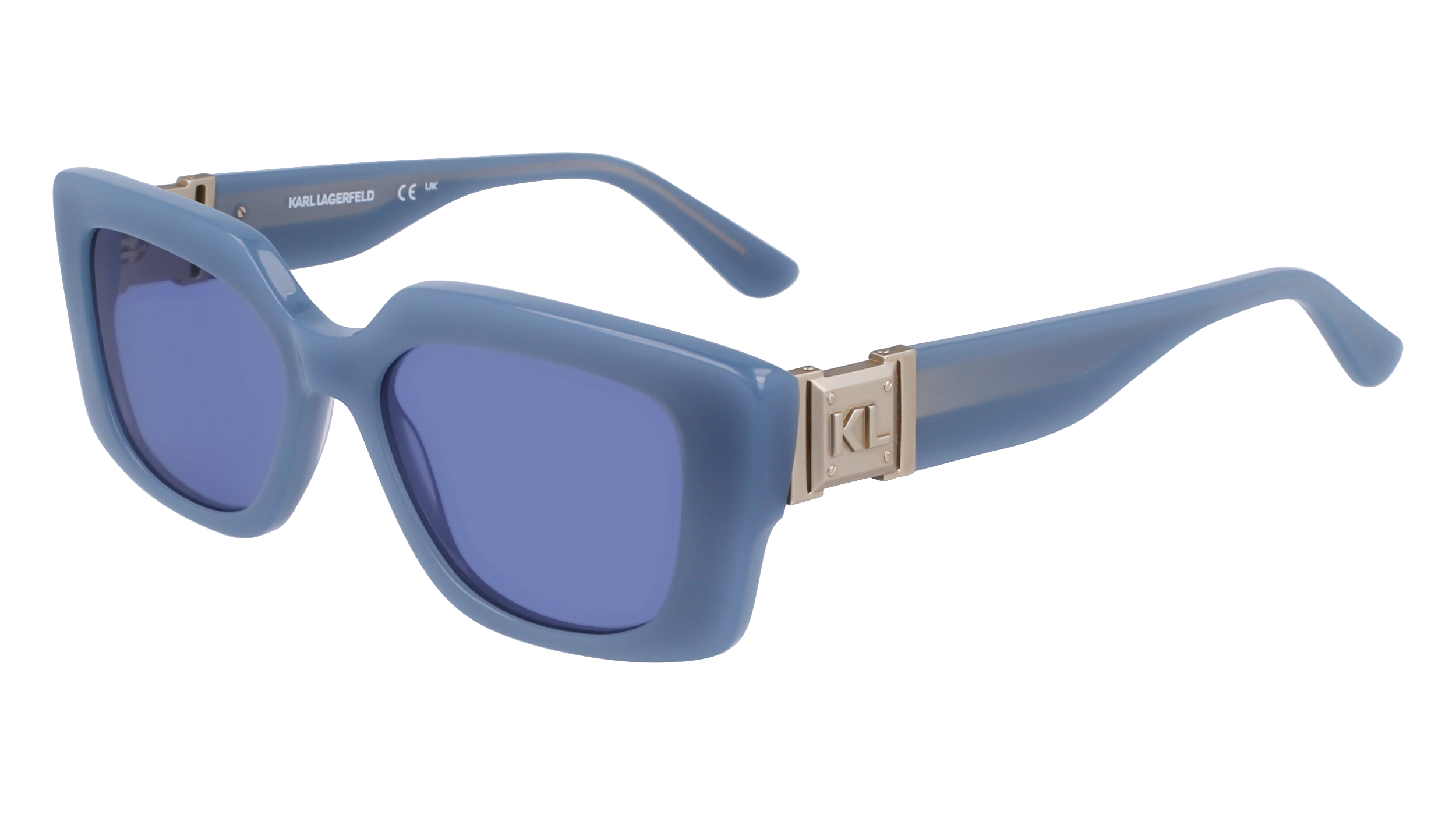 0883900107303 - Damen KL6125S 450 Gläser SONNENBRILLEN Acetat Hellblau Hellblau Quadratisch Normal Normal