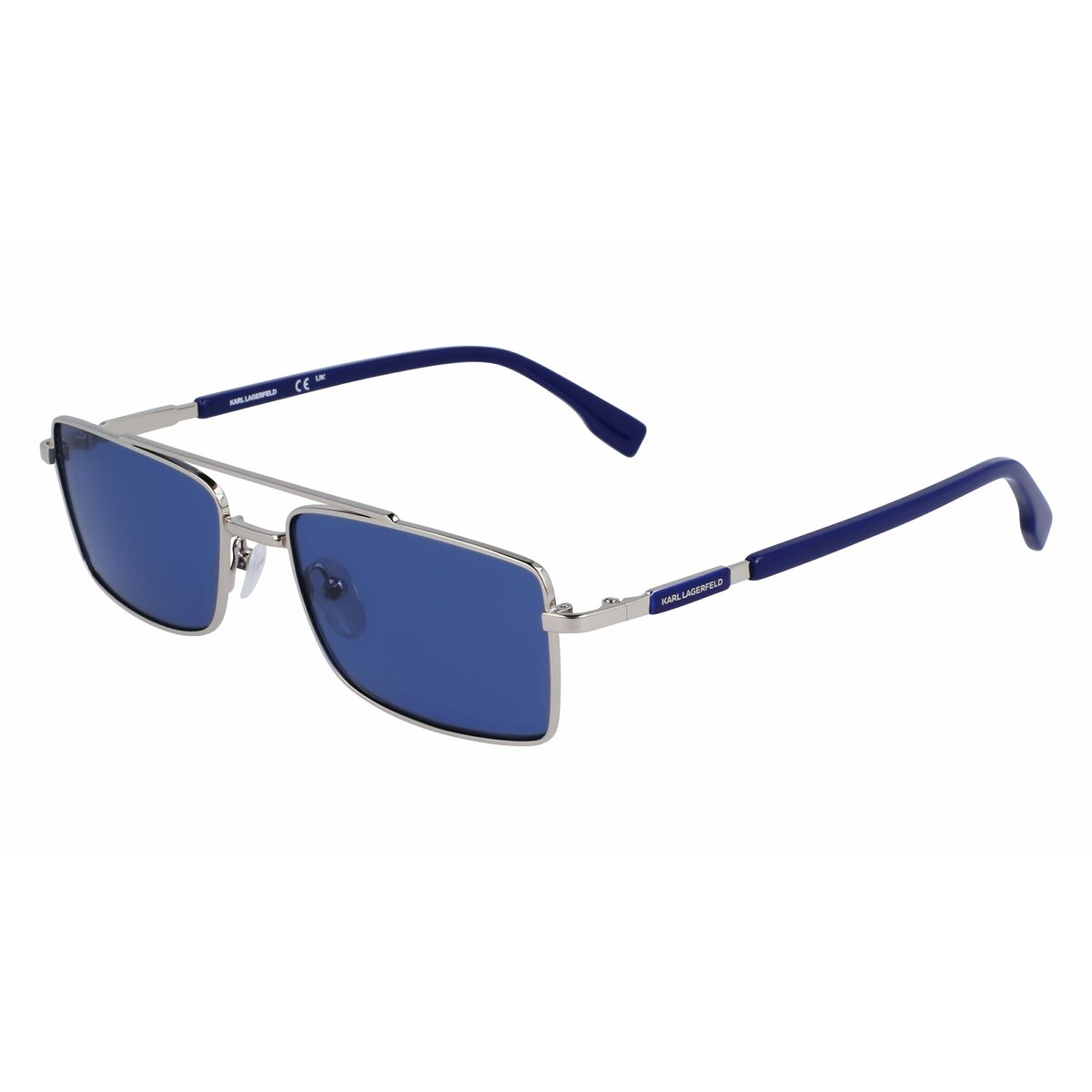 0883900107419 - Herren KL348S 040 Sonnenbrillen Metall Silber Blau Quadratisch Normal Normal 0883900107419 - Herren KL348S 040 Sonnenbrillen Metall Silber Blau Quadratisch Normal Normal