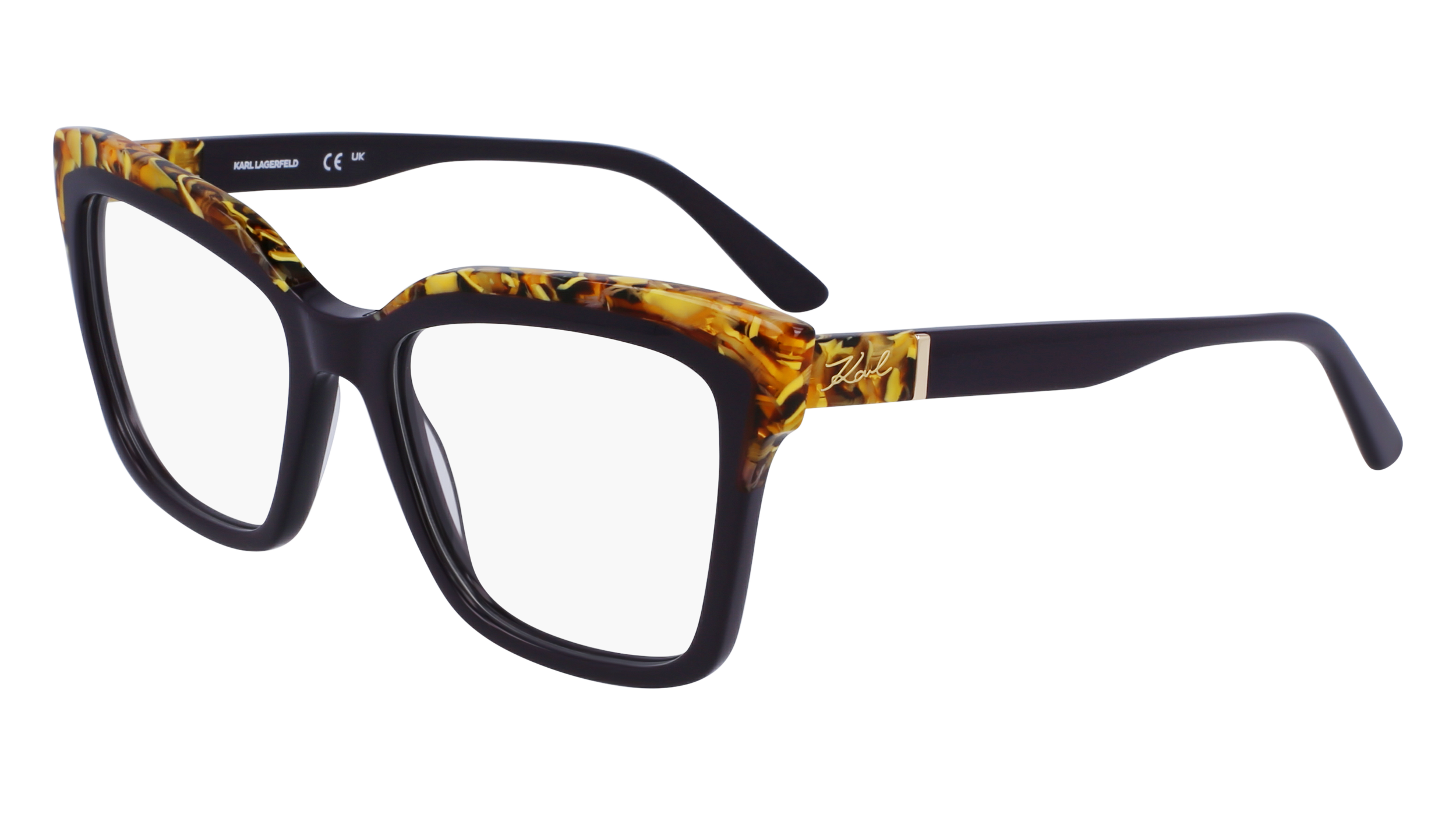 0883900107617 - Damen KL6130 542 Rahmen von BRILLEN Acetat Violett  Quadratisch Normal Normal