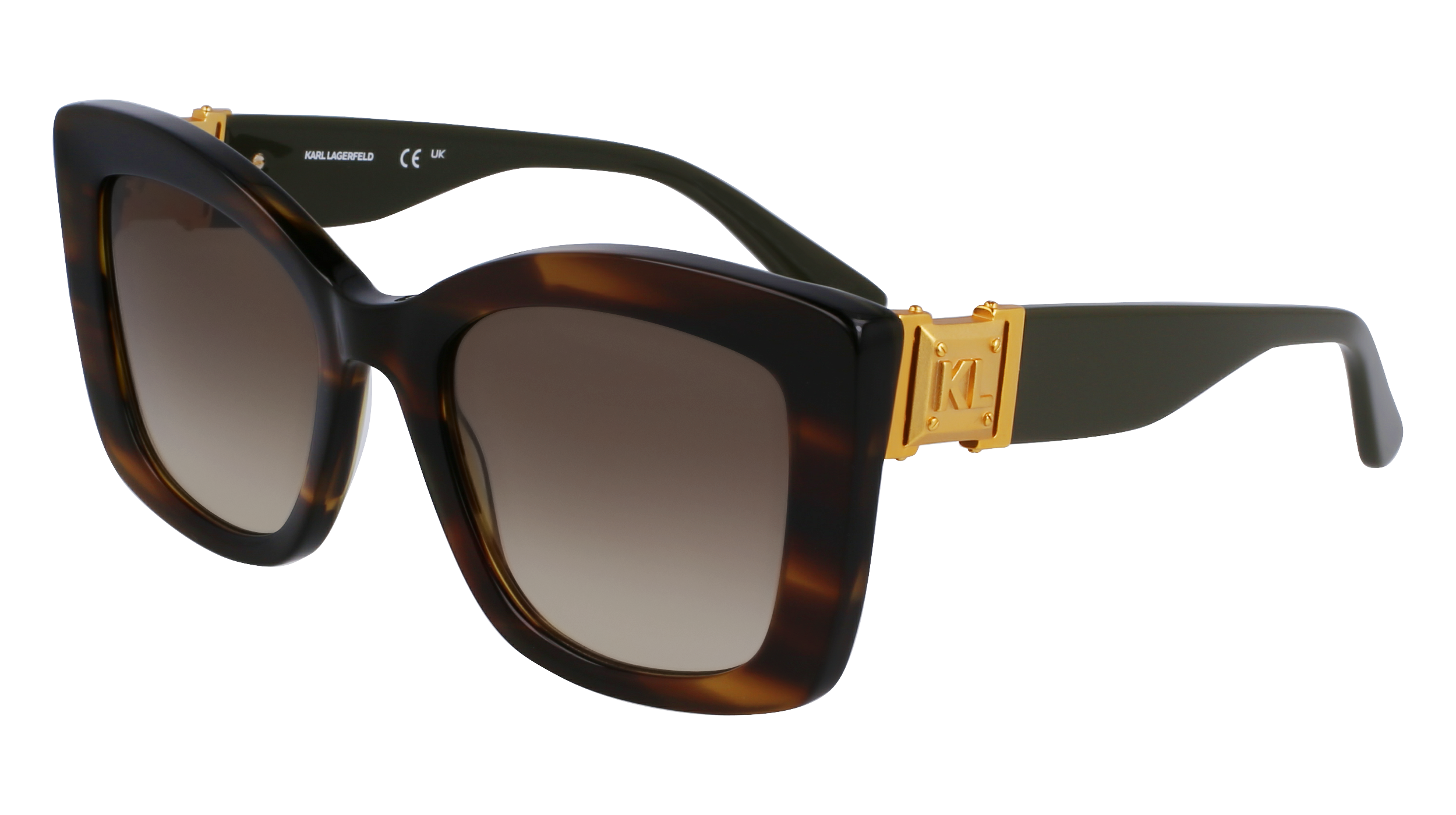 0883900108218 - Frau KL6139S 212 Gläser SONNENBRILLEN Acetat Havanna Braun Schmetterling Normal Schattiert