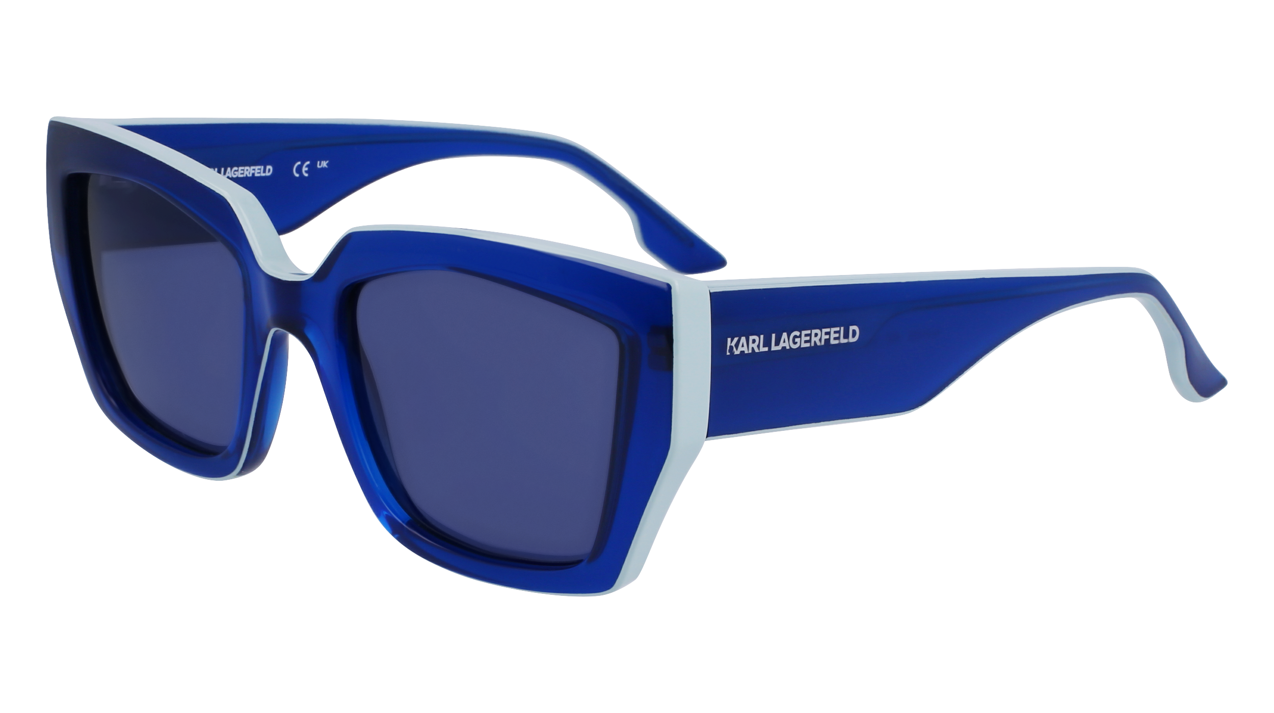 0883900108348 - Damen KL6143S 400 Gläser SONNENBRILLEN Injiziert Blau Blau Quadratisch Normal