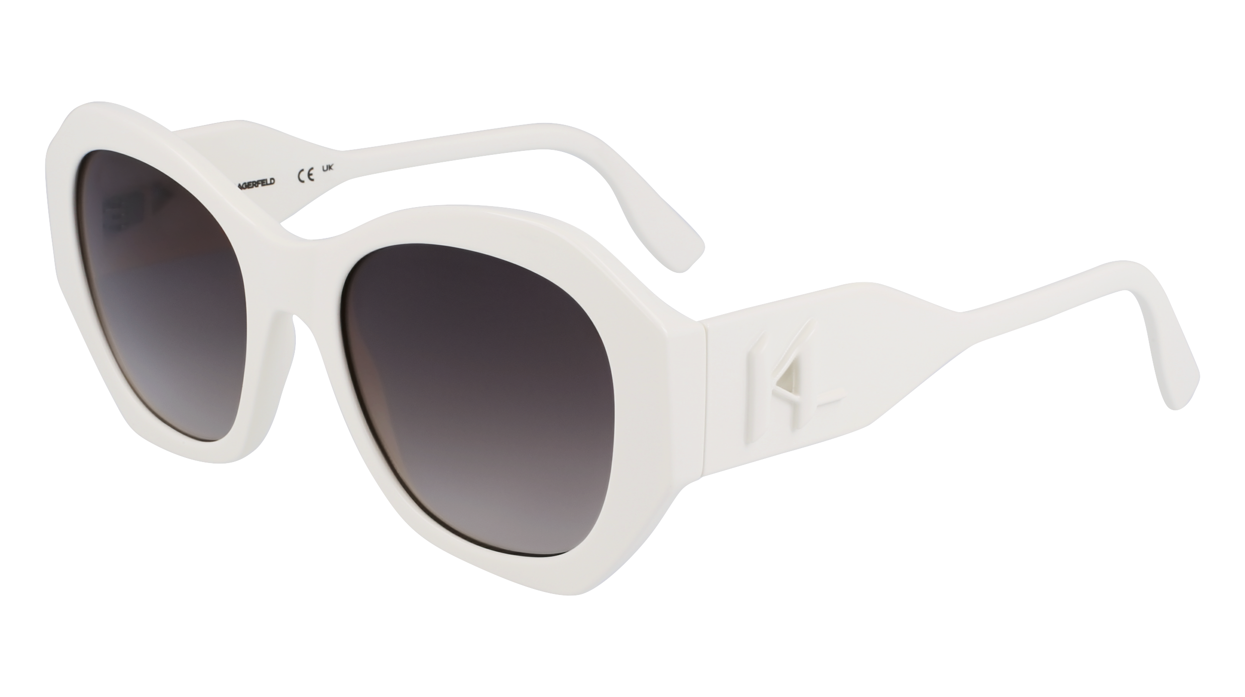 0883900108386 - Donna KL6146S 105 Gläser SONNENBRILLEN Iniettato Bianco  Squadrata Normale Normal