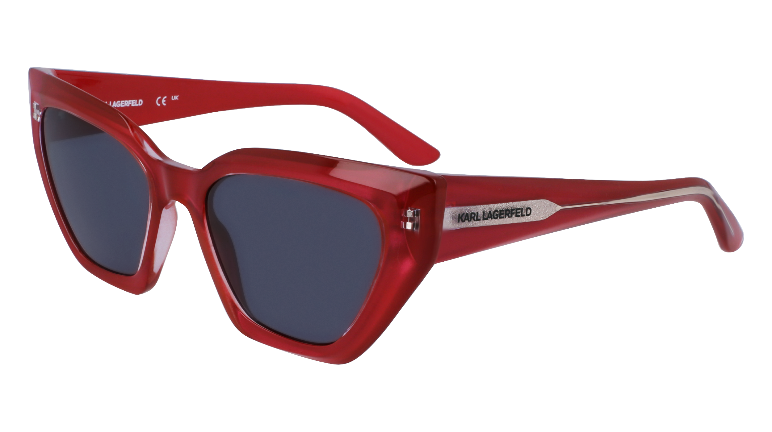 0883900108607 - Damen KL6145S 600 Gläser SONNENBRILLEN Injiziert Rot Grau Cat Eye Normal