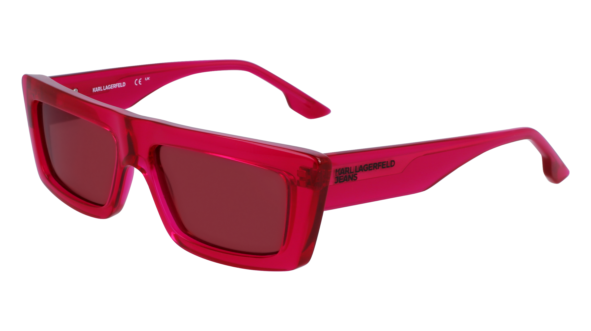 0883900108638 - Unisex KLJ6147S 525 Gläser SONNENBRILLEN Injiziert Fuchsie Fuchsie Quadratisch Normal