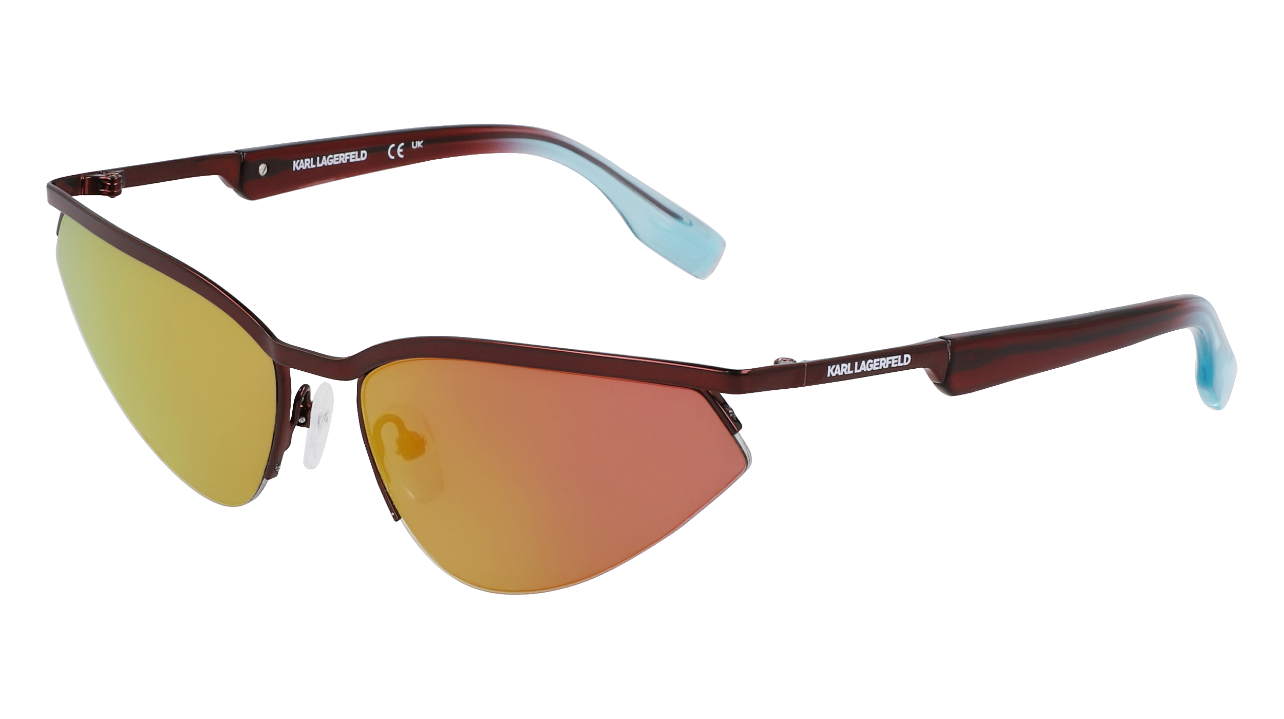 0883900109192 - Unisex KL352S 601 Gläser SONNENBRILLEN Metall Bordeaux  Quadratisch Normal Normal